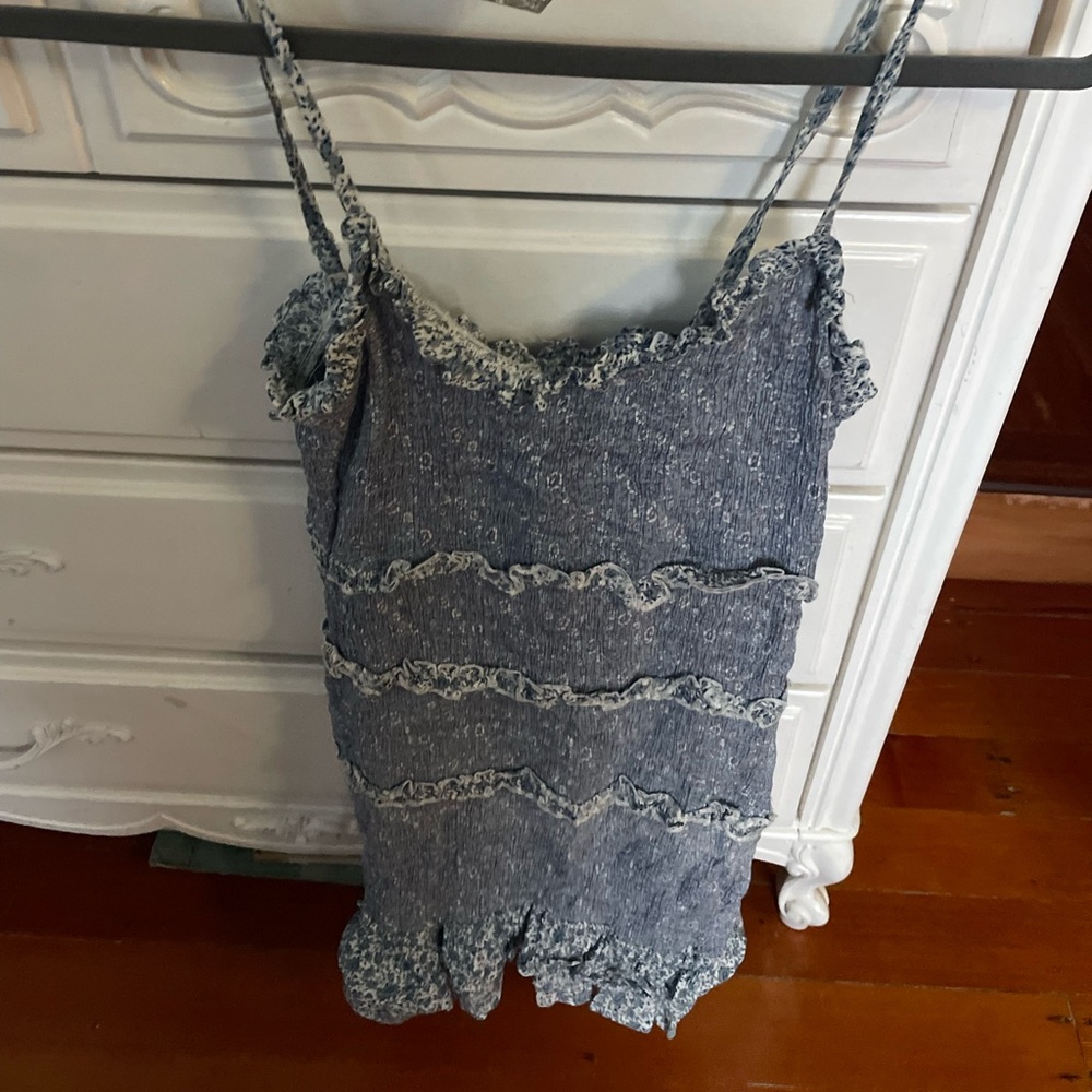 Blue mini dress